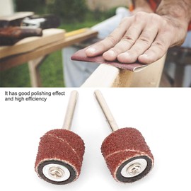 ASHATA 100 Pieces Sanding Drum Set 1/2 inch and 2 Pieces Drum Mandrels for Dremel Rotary Tool, 12mm Abrasive Sand Paper Ring Sandpaper Wheel Grinding Bit