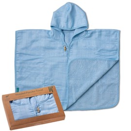 Urban Kanga Baby Bath Poncho with Hood Double-Sided Poncho Children 1 Year (Crystal Blue)