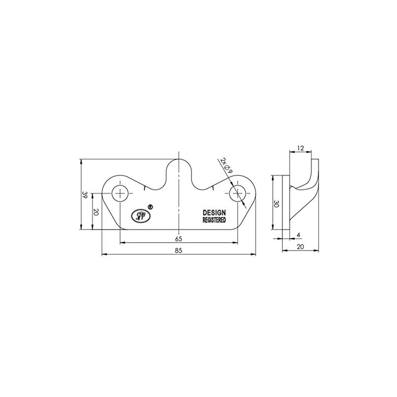 UNITRAILER Side wall fastener counterpart Z-15 Steelpress