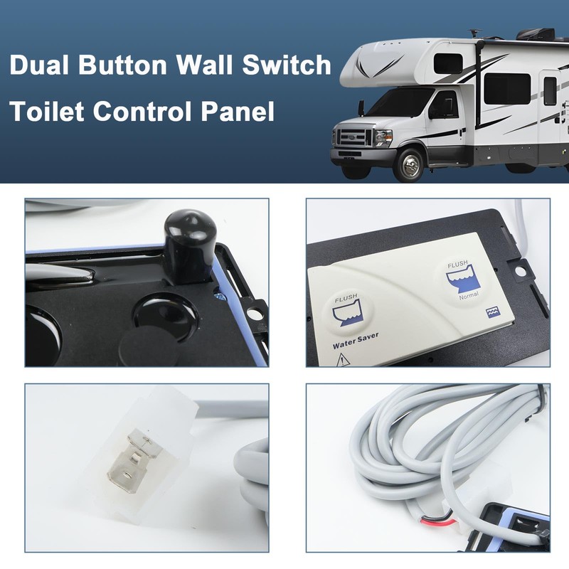 36387 Dual Button Wall Switch Toilet Control Panel Fit for