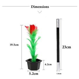 sumrica Magic 3 Pcs Works Magic Flower Magic Tricks for Kids and Adults, Flower Appearing Trick
