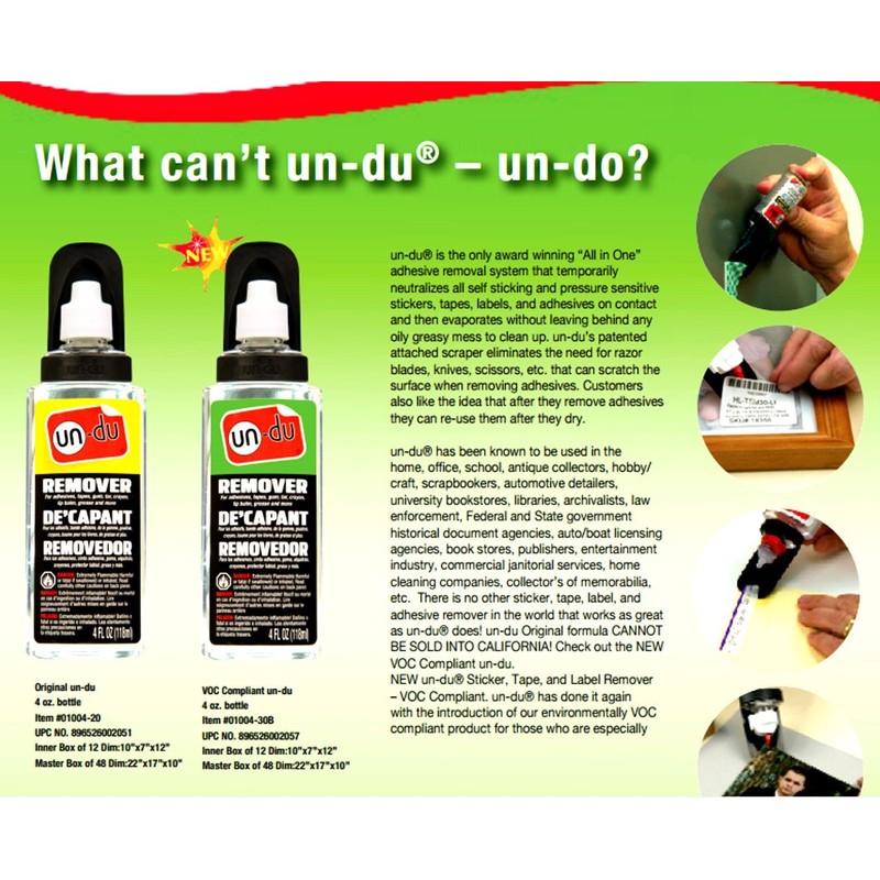 Un Du Products Bulk Buy Adhesive Remover 4 Ounces 01004-20