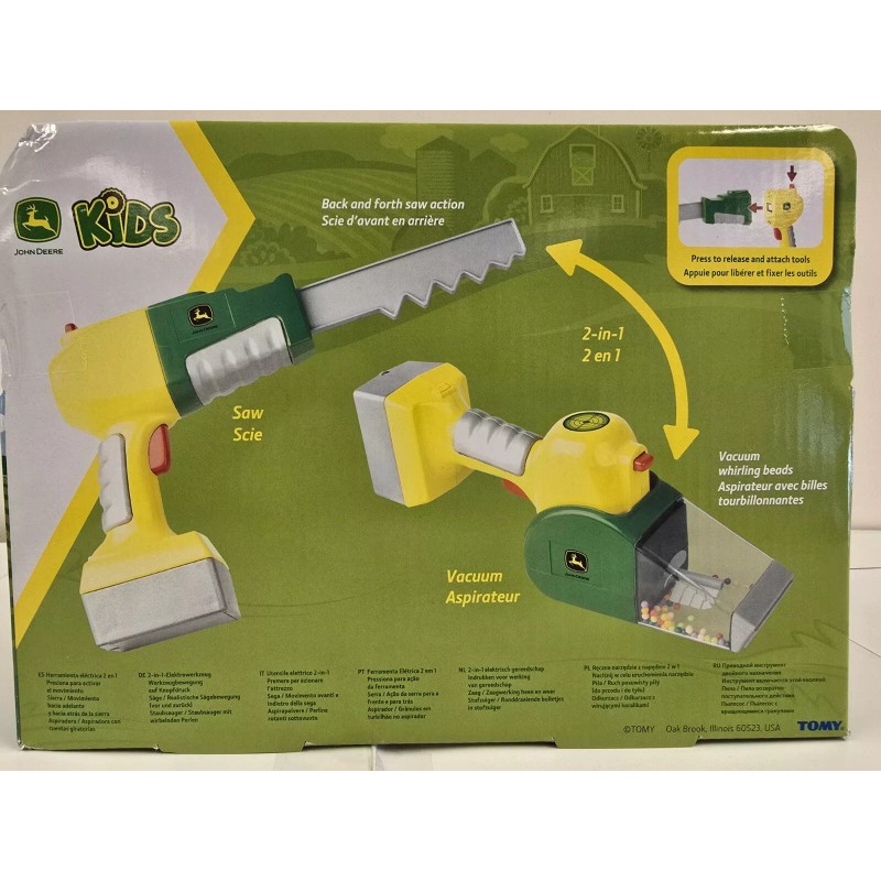 John Deere Kids 2-in-1 Power Tools Set with Toy Saw