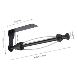 Forlush Paper Roll Holder, Kitchen Roll Holder, No Drilling, Kitchen Roll Holder, Black, Stainless Steel, Suitable for Use in Kitchens, Bathrooms and Other Areas with High Paper Supplies (Black)