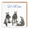 Hunts England - Badgers Get Well Soon Card For Him,