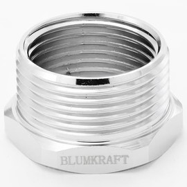 BLUMKRAFT Set of 5 Metal Adapters PG-Metric PG16 Male to M20 x 1.5 Female (PG16-M20) Nickel-Plated Brass
