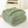 Admitrack Chunky Knit Blanket Throw, 100% Hand Knit Chenille Throw