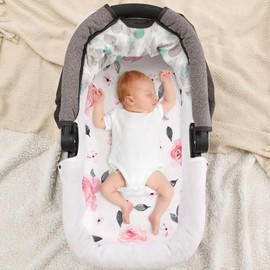 PHF Soft Bassinet Sheet Set, 2 Pack Silky Comfy Breathable Cradle Sheets for Baby Girls, Univeral Fit for Most Oval Rectangle Cradle and Bassinet Mattress/Pad, Pink Floral