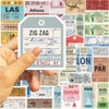 Boarding Pass Seals 40 Pcs Vinyl Waterproof Aesthetical Scrapbooking Sticker