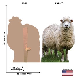 Cardboard People Sheep Life Size Cardboard Cutout Standup - Made in USA