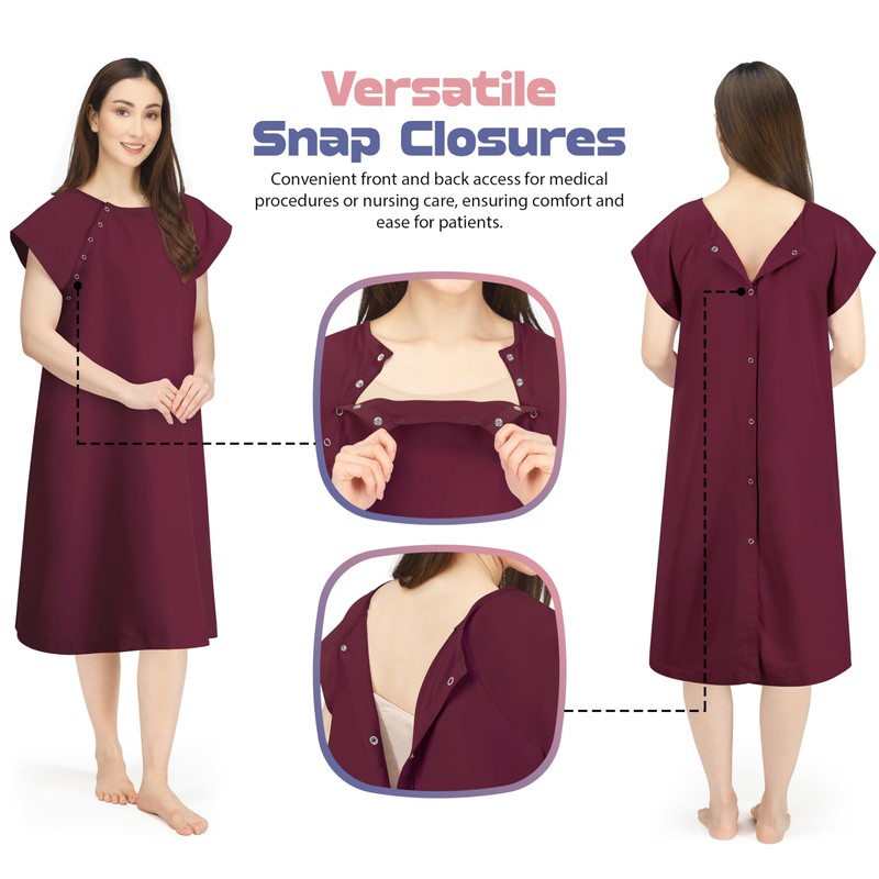 NY Threads NY Threads Women's Hospital Gown Soft and Stylish