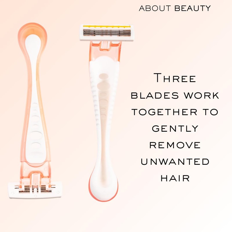 About Beauty Spa Shave 3 Blade Disposable Razors, Includes 4