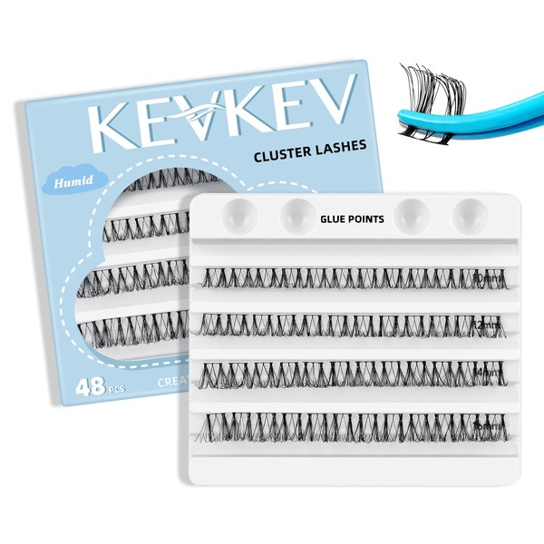 KevKev Lash Clusters 48 Pcs Cluster Lashes Eyelash Clusters DIY