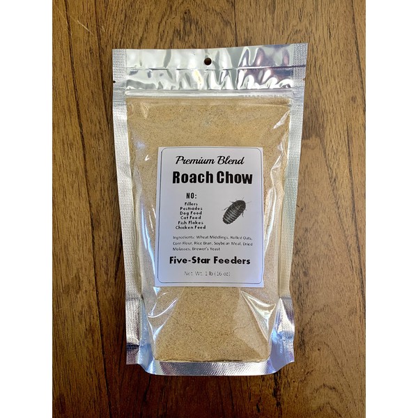 Premium Roach Chow/Cricket Chow Balanced Protein Diet by Five-Star Feeders