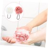 SAFIGLE 2Pcs Flower Bath Loofah Balls Exfoliating Shower Pouf with