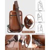 DOOMUS Men's Shoulder Bag, Crossbody Bag, Genuine Leather, Waterproof, Large