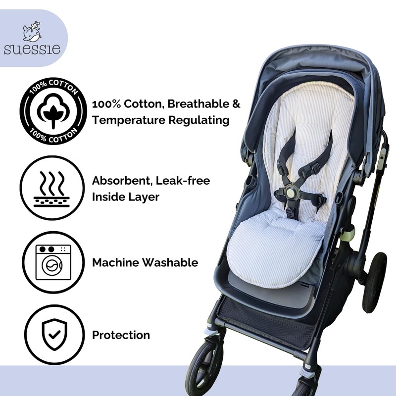 Suessie Stroller Liner - Universal and Reversible Seat Insert, Sand