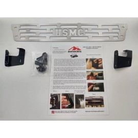 Mountains2Metal USMC Bumper Grille Insert Brushed SS fits 2015-2019 GMC Sierra 2500 3500 HD