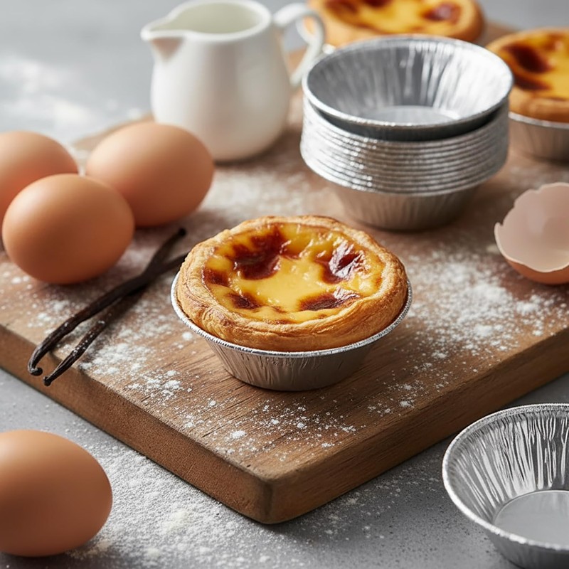 Sndperiexam 100Pcs Silver Mini Pie Tins, Round Tart Pie Foil