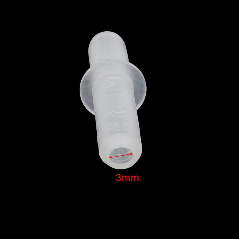 sourcing map 20pcs 3mm Inner Diameter Flexible Straight PVC Connector