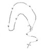 LeCalla 925 Sterling Silver Jewelry Italian Rosary Bead Cross Y