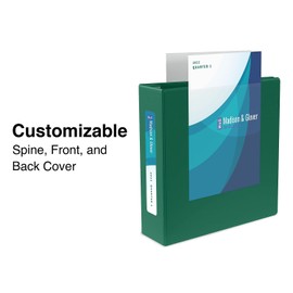 Staples Heavy-Duty 1 1/2-inch 3-Ring View Binder with D-Rings and Four Interior Pockets, Dark Green, 3/Pack (ST56310-CCVS)