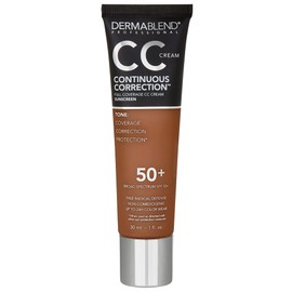 Dermablend Continuous Correction™ Tone-Evening CC Cream Foundation SPF 50+, Full Coverage Foundation Makeup & Color Corrector, Non-Comedogenic