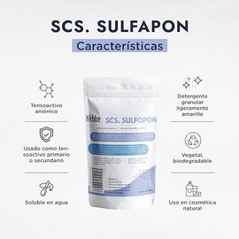 HEBBE - SCS 500 g | Elaboración de shampú solido derivado del coco | Formación de Espuma Excelente | Alta Detergencia | Tolerable para Piel y Cabello 
