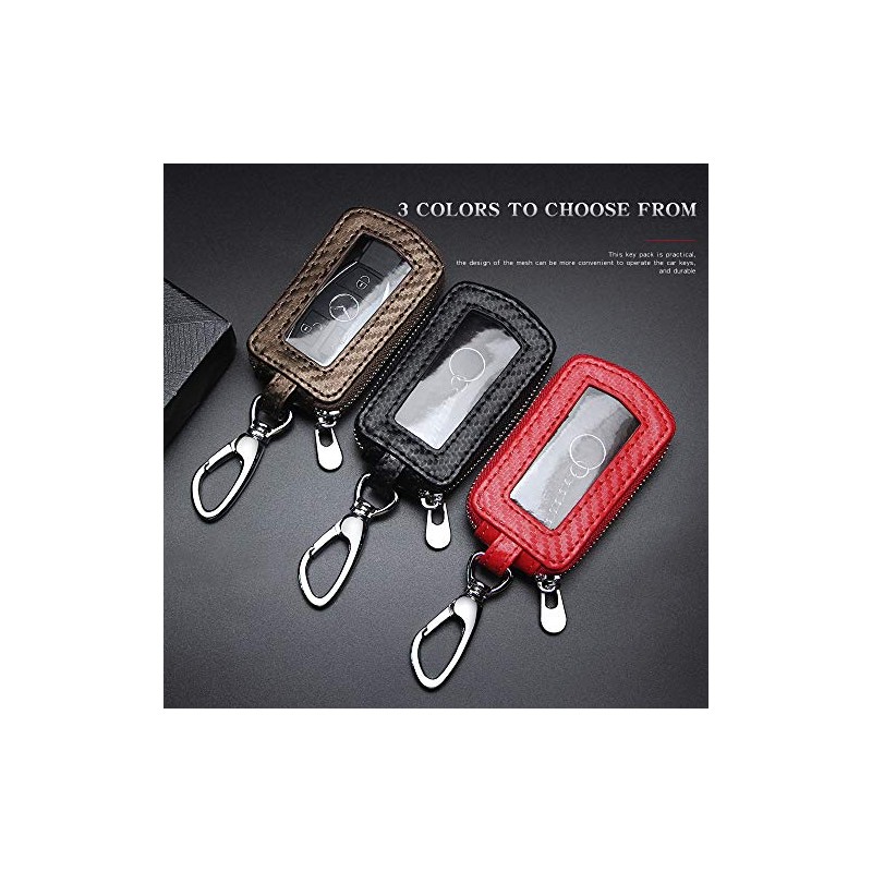 VSLIH Universal Genuine Leather Car Key Fob Case