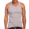 Mens A-Shirts 3 Pack Undershirt, Large, Heather Grey