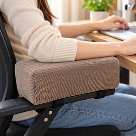 2 Pcs Office Chair Armrest Cushion for Elbow Support – Foam Padded Removable Cover for Comfortable Desk and Computer Use