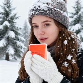 Reusable Snap Portable Lasting Heating Hands Heater,Pouch Gel Cute Long Lasting Warmth for Camping, for Women Men (CFX-4)