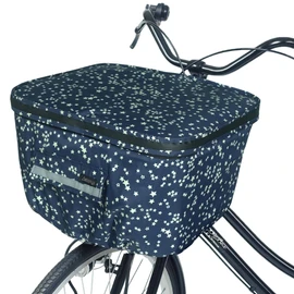 Two-Tiered Front Basket Cover for Bicycle, Waterproof MY-165 (Navy x Star)