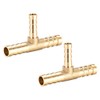 sourcing map Hose Reducer Barb Connection T-shaped 3-Way Connector 8