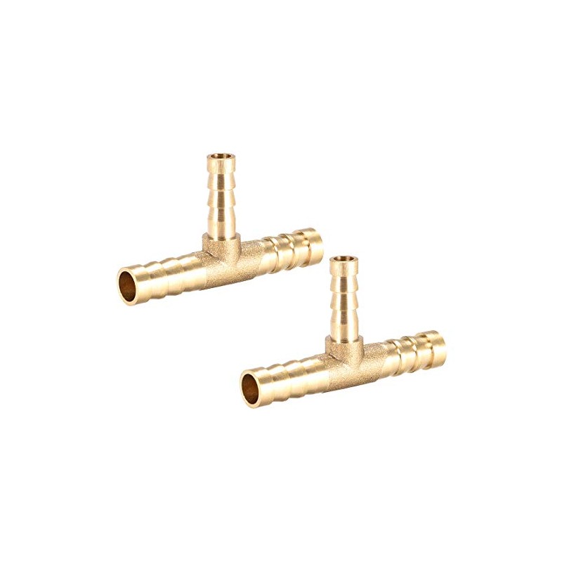 sourcing map Hose Reducer Barb Connection T-shaped 3-Way Connector 8