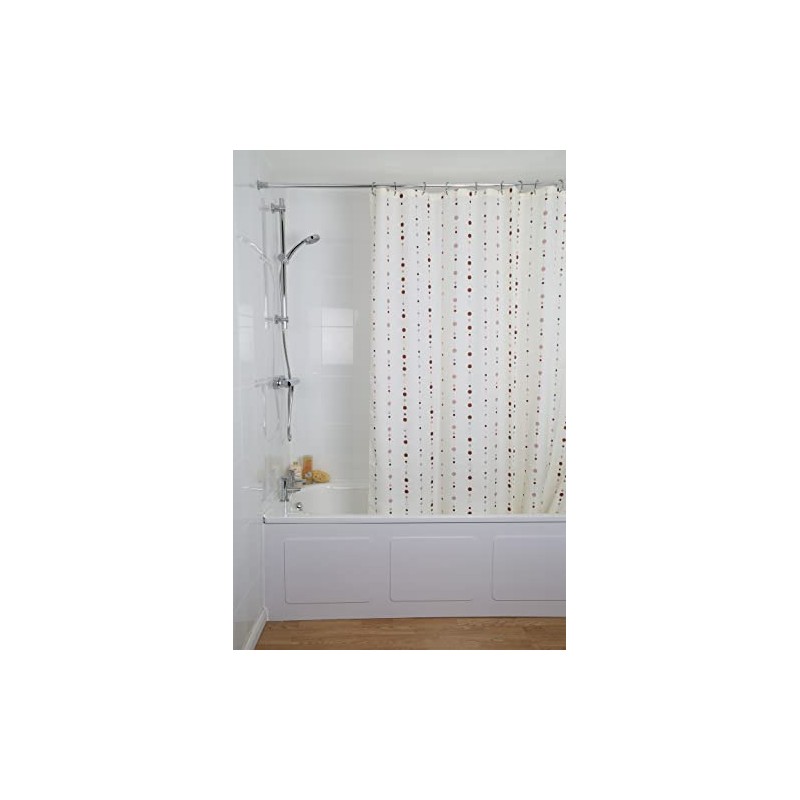 Croydex Dotty Textile Shower Curtain,1800 x 1800mm