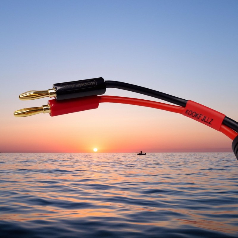 KOOKFJLLZ Banana Plug to Male Speakon Speaker Adapter Cable 12AWG