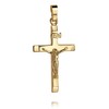 JEVELION Gold Cross Pendant Crucifix Jesus Christ with INRI Engraving