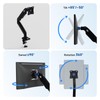 MEASUREMAN Premium Gas Spring Monitor Desk Mount, Full Motion Articulating