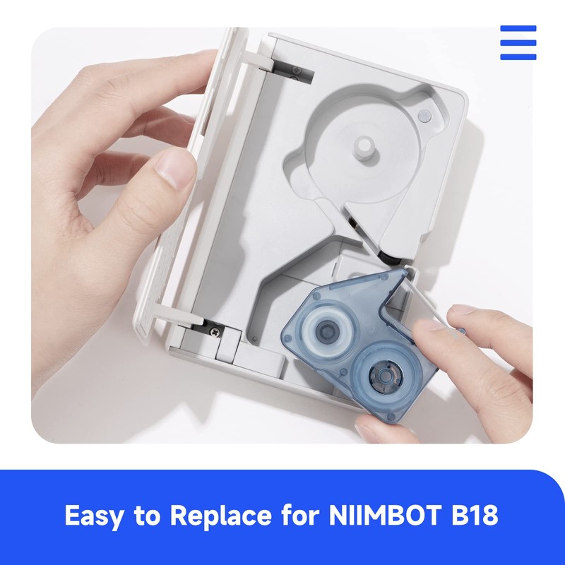 Refills Replacement for NIIMBOT B18 Thermal Transfer Label Printer, Clear
