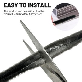 Weather Stripping Brush Door Seal Strip- Card Slot Weatherstrip for Sliding Windows & Doors - No Adhesive Backing
