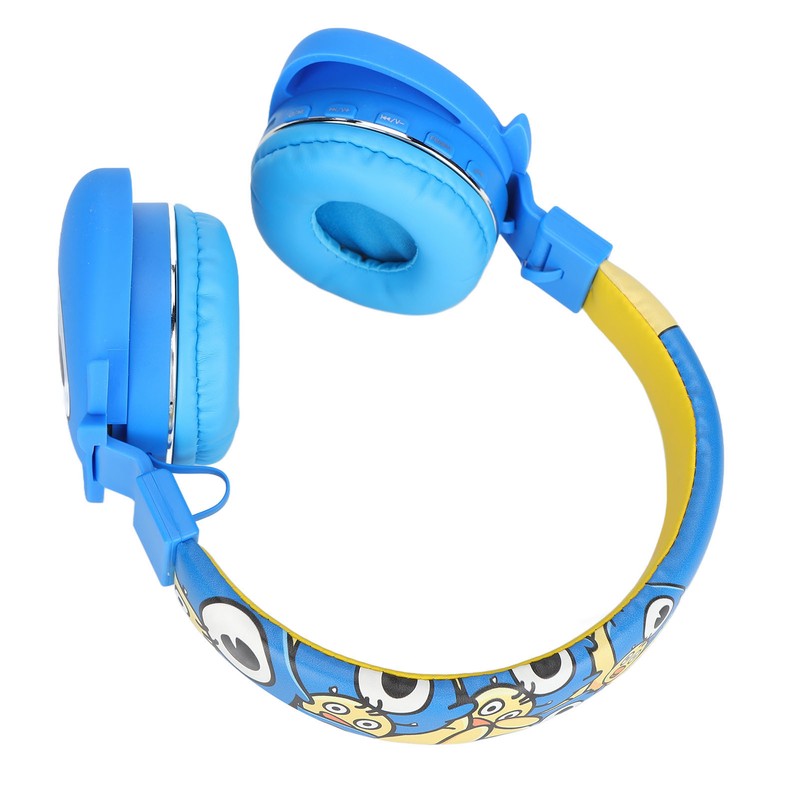 YLFASHION Kids Bluetooth Headphone Cartoon Foldable Adjustable Wireless Headset with