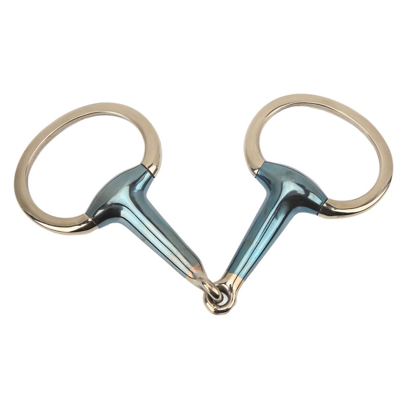 125mm Equine Mouth Snaffle Stainless Steel Electroplated Ring Bit Jointed