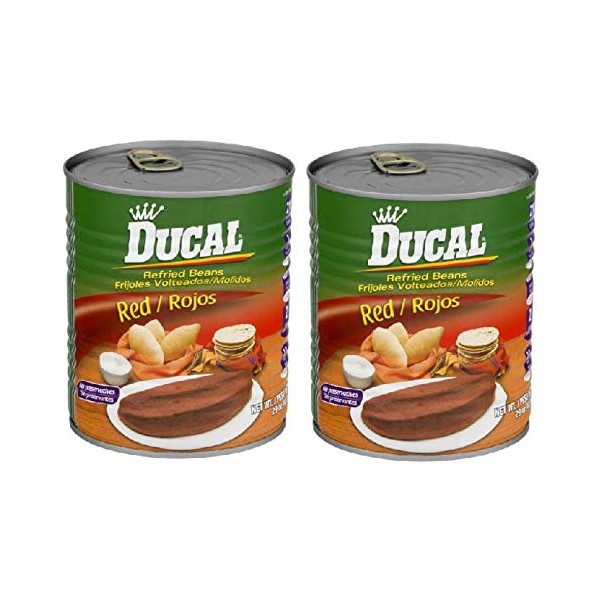 DUCAL Frijoles Rojos Volteados Molidos 2 PACK 823 gr. c/u | Refried Red Beans 2 PACK 29 oz. each.