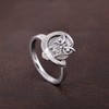 Sterling Silver Plated Alloy Owl with Crescent Moon Women's Ring