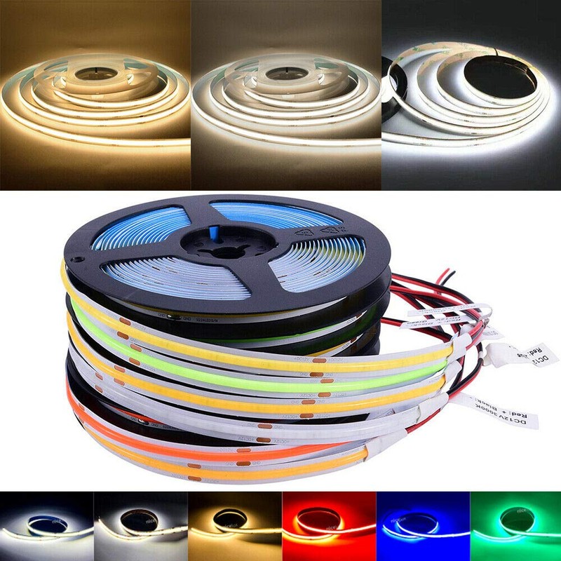 KD-tec 384Led/m 16.4ft COB Flexible LED Strip Light DC12V/24V Bendable