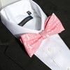 KissTies Mens Rosy Pink Self Tied Bow Tie Paisley Wedding