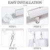 60 Pieces Shower Curtain Pack of 30 Pieces Hooks and