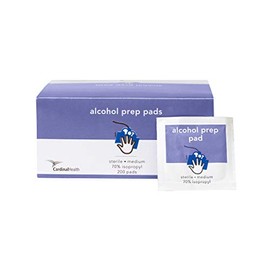 Cardinal Health MW-APM - Almohadilla de preparación de alcohol isopropílico al 70% empaquetada individualmente, 2.6 x 1.2 in, almohadilla no tejida, a
