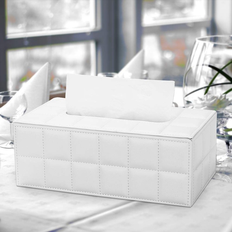 KINGFOM™ Rectangular Leather Tissue Box Tissue Holder for Home, Office,